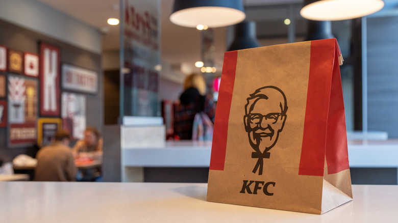 KFC bag on a table