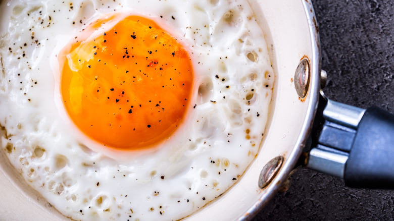Fried egg in a pan