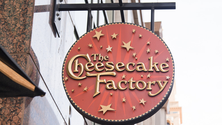 The Cheesecake Factory Red Hanging Sign
