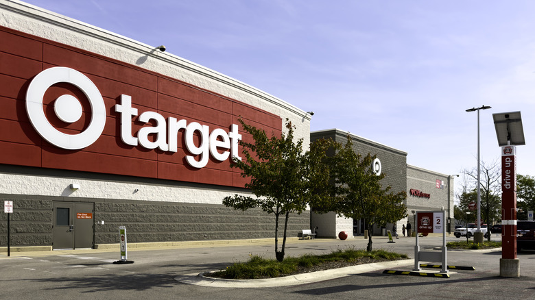 The exterior of Target and some of its parking lot