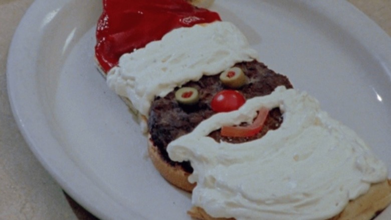 Gilmore Girls Santa Burger on a plate