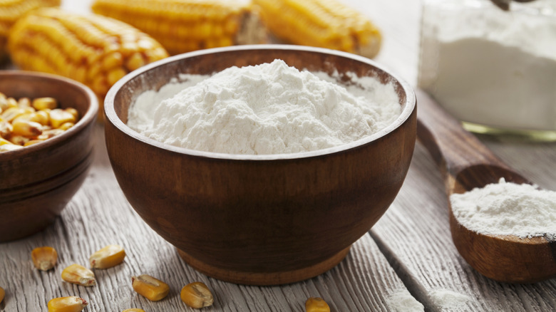 Bowl of cornstarch