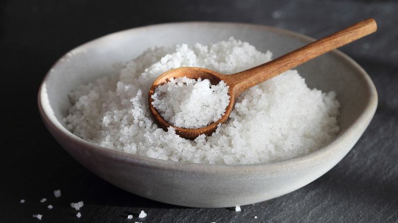 Bowl of flaky sea salt