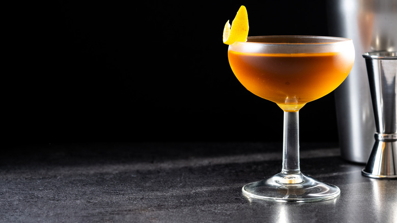A Leap Year cocktail on a bar