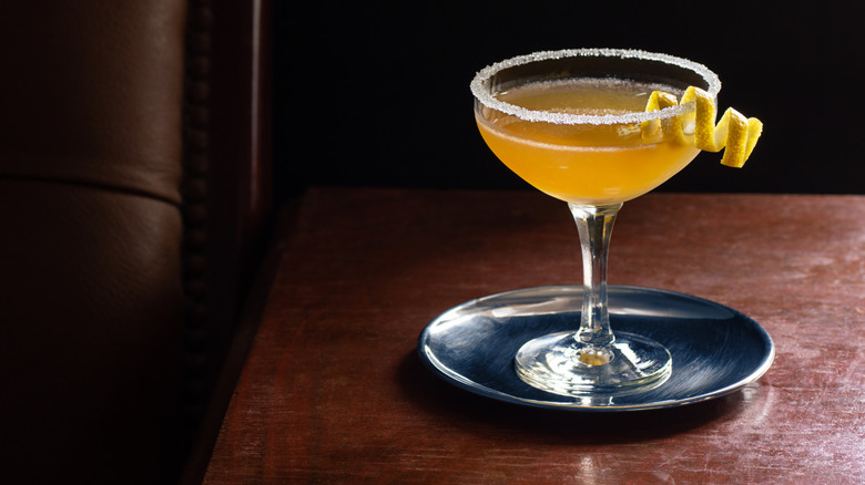 A Sidecar cocktail on a table