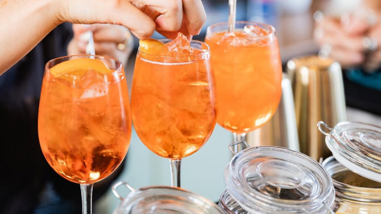 Summer drinks being made at Hearts
