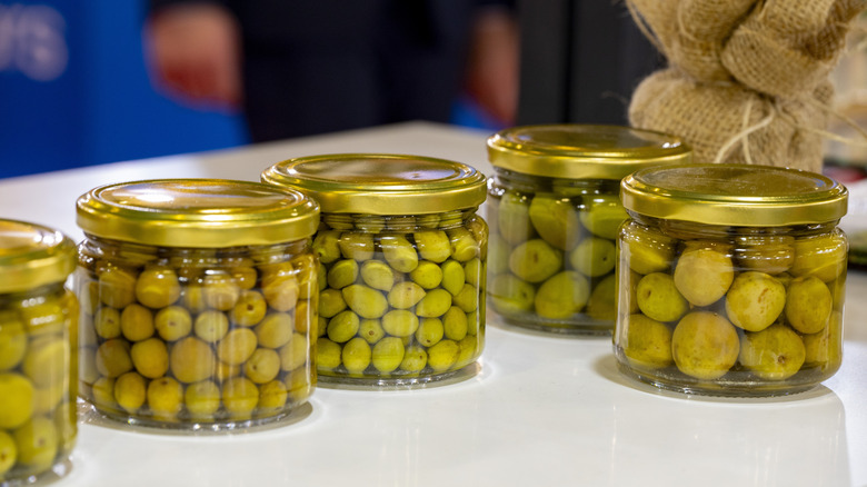 Jars of olives