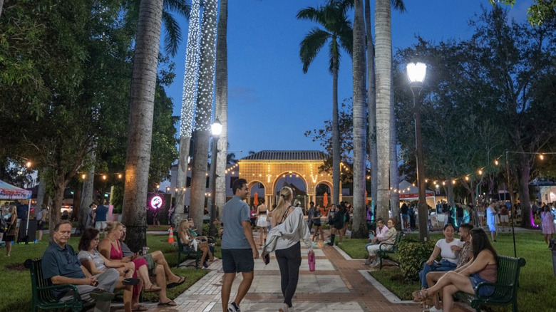 People at the Boca Raton Night Market