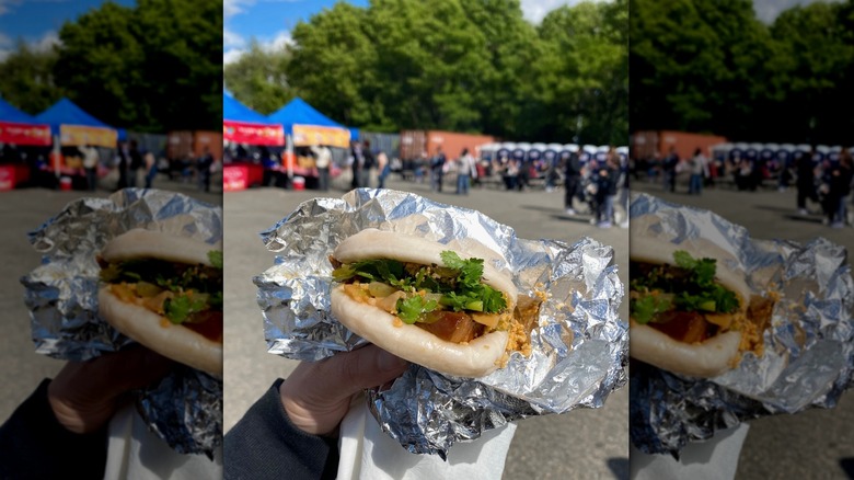 bao bun at market