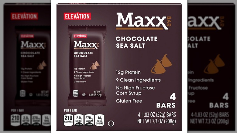 A box of Elevation Maxx Bars from Aldi
