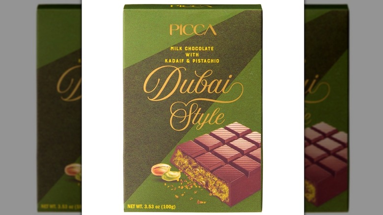 PICCA Dubai Style Milk Chocolate with Kadaif & Pistachio from Aldi