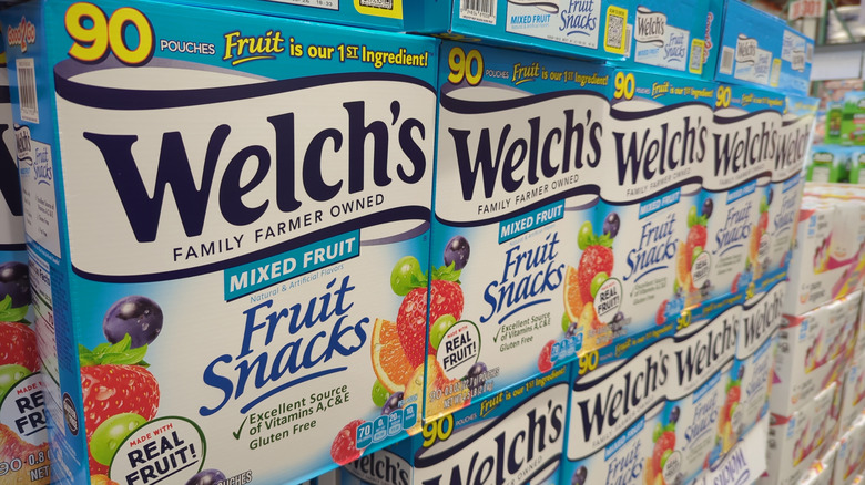 multiple boxes of fruit snacks