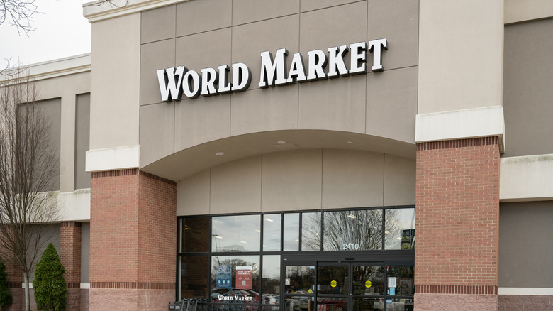 The exterior of a World Market store