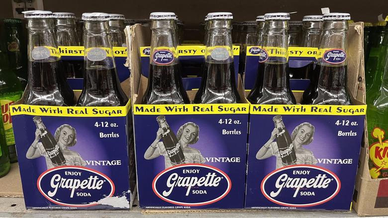 Grapette Soda on shelf