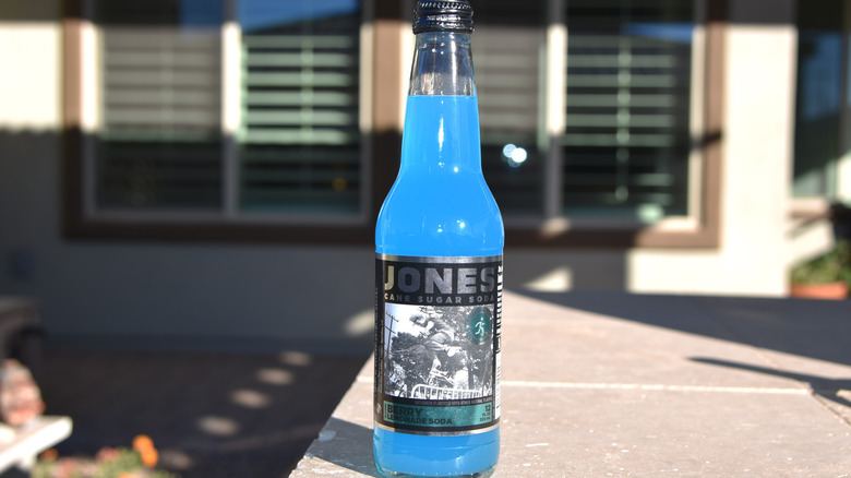 Jones Soda on balcony