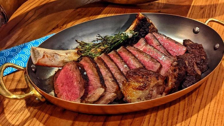 Niku Steakhouse's Imperial Wagyu in a cooking dish