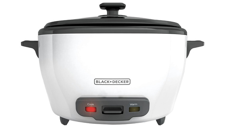 Black & Decker Rice Cooker against a white background