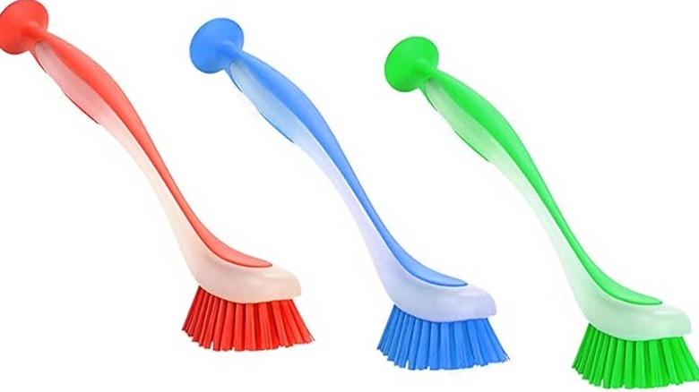 Zevo cleaning brush with suction cup end