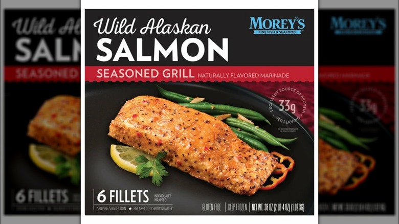 A package of wild Alaskan salmon marinated