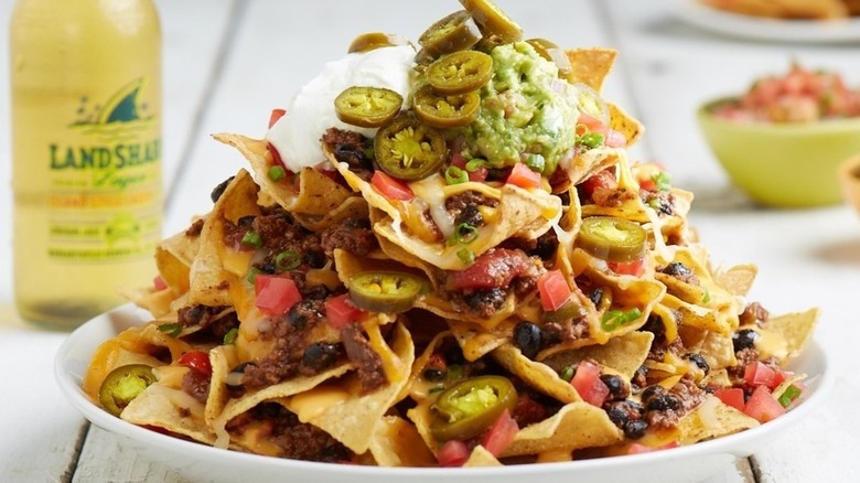 A plate of nachos at Jimmy Buffet's Margaritaville