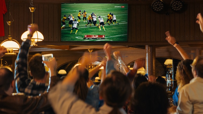 Crowded sports bar
