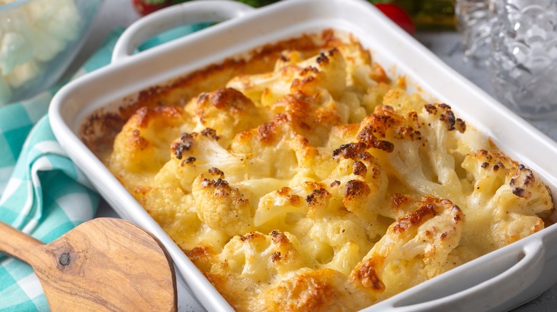 Cheesy baked cauliflower