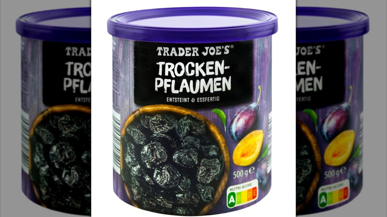 "Trader Joe's" brand container of plums sold in Aldi in Germany