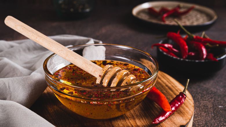 hot honey with chilies