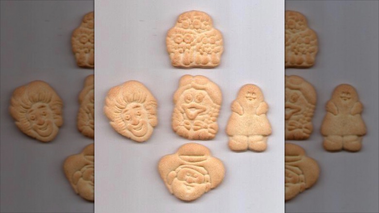 Assortment of McDonaldland Cookes on gray surface