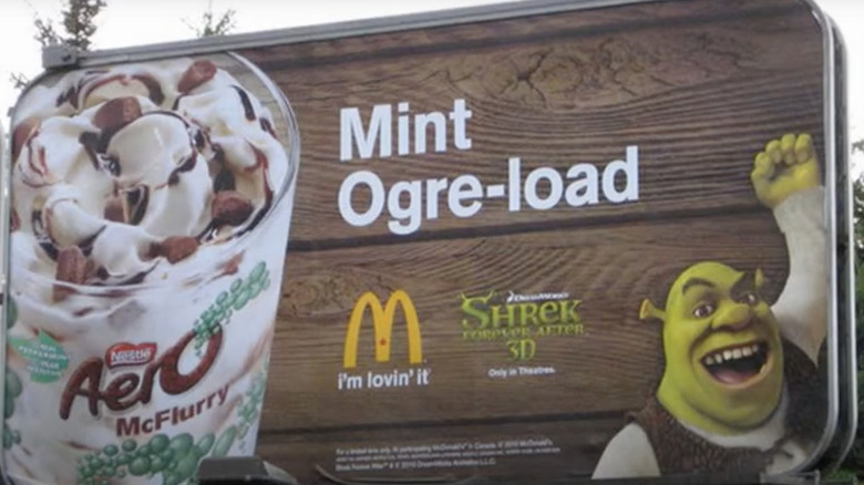 Sign for McDonald's Mint Ogre-load McFlurry