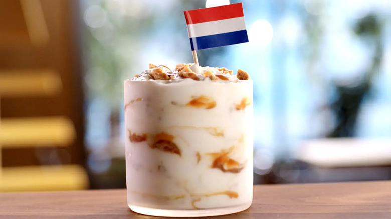 Stroopwafel McFlurry on wooden table