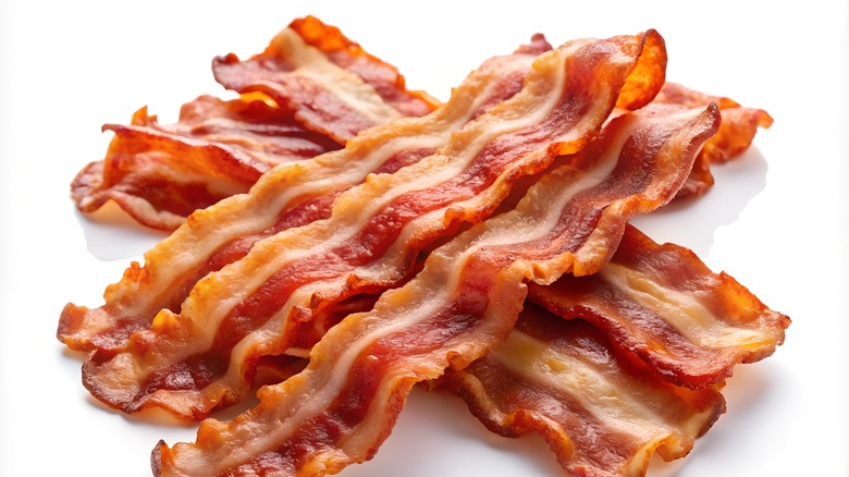 Pile of bacon strips