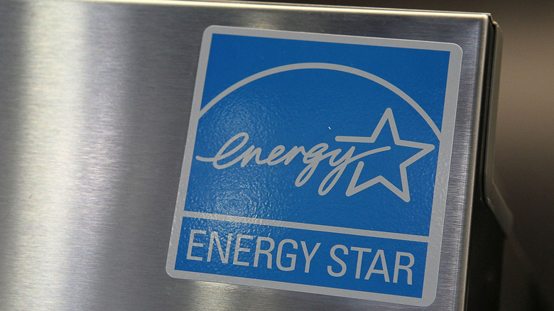 Energy star tag on a fridge