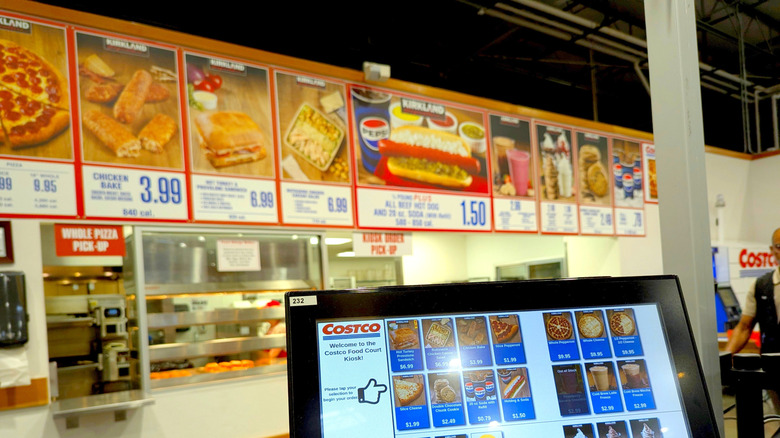 a costco food court kiosk