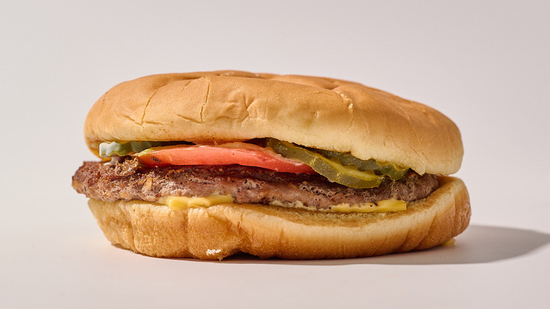 sonic cheeseburger on a table