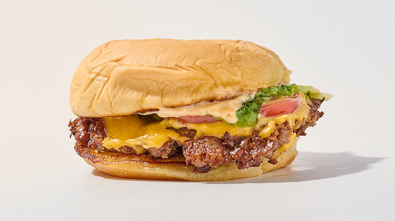 Shake Shack burger on a table