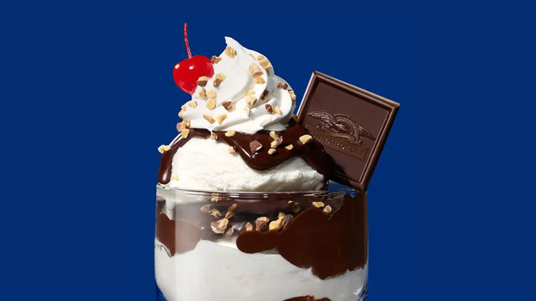 A Ghiraardelli ice cream and chocolate shop.