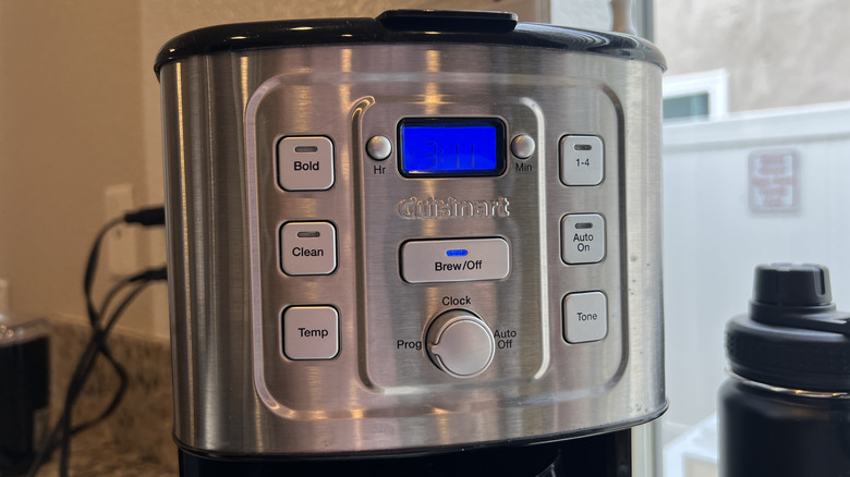 Cuisinart coffee machine display in a kitchen