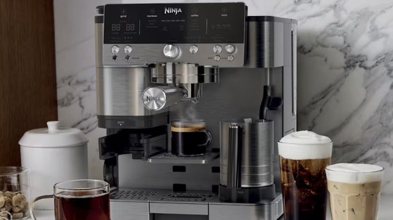 Ninja Luxe Café Series espresso machine with multiple coffees