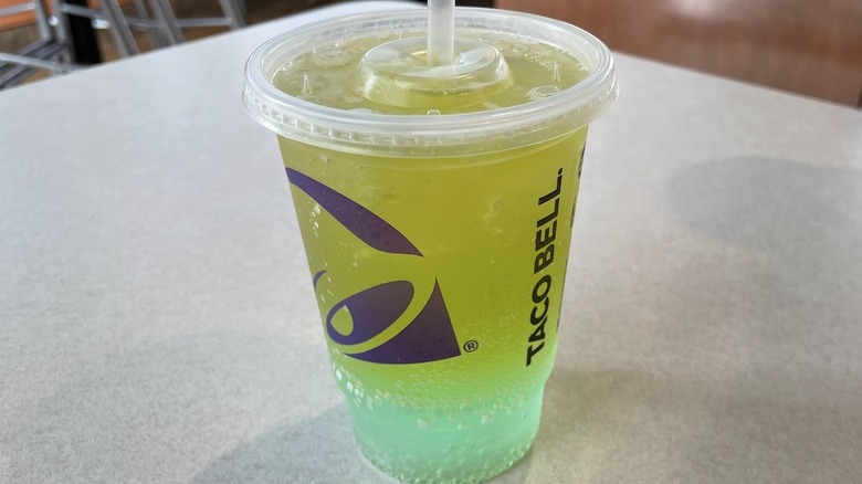 A Baja Blast mixed with iced tea