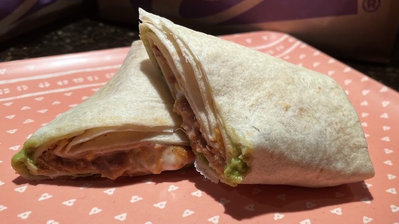 A Beefy 5-Layer Burrito with guacamole