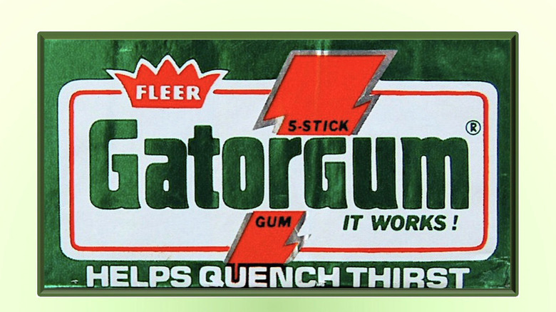 A pack of Gatorgum on yellow background