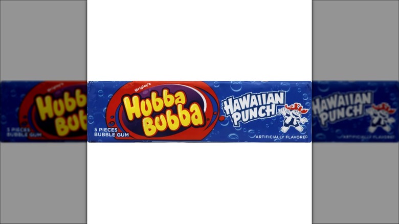 A pack of Hubba Bubba Hawaiian Punch bubble gum