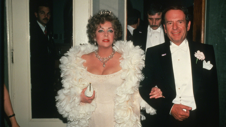 Elizabeth Taylor with her husband at Tavern on the Green