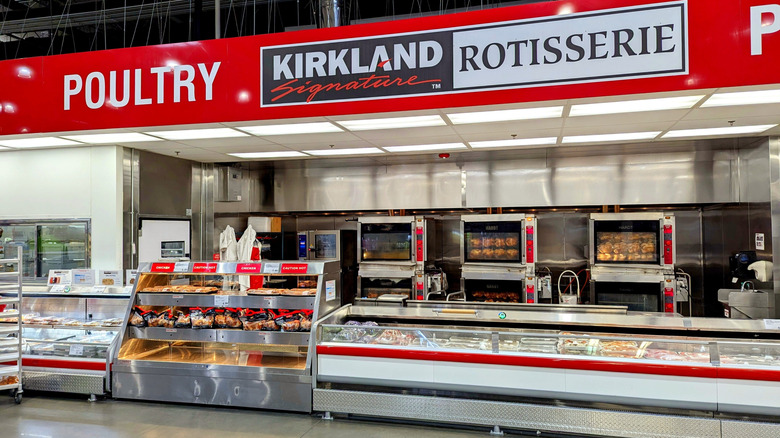 rotisserie chicken bar at Costco