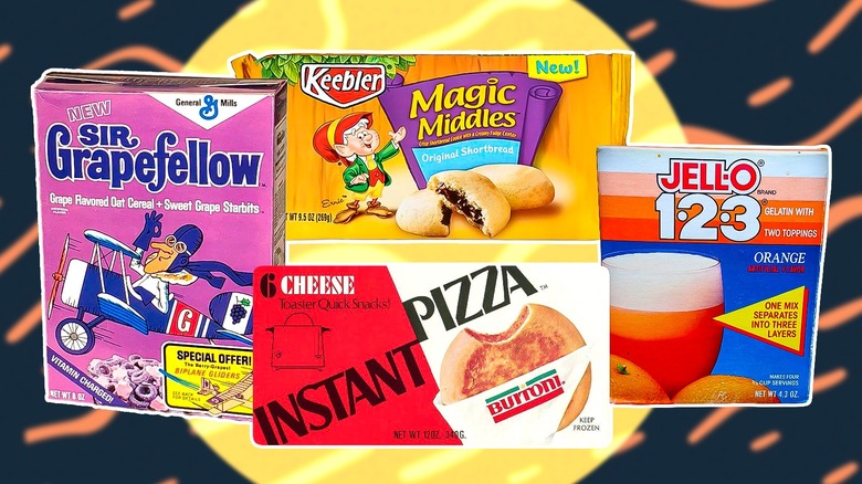 Variety of '80s snacks
