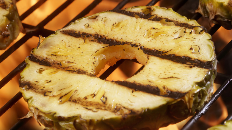 Pineapple on the grill.