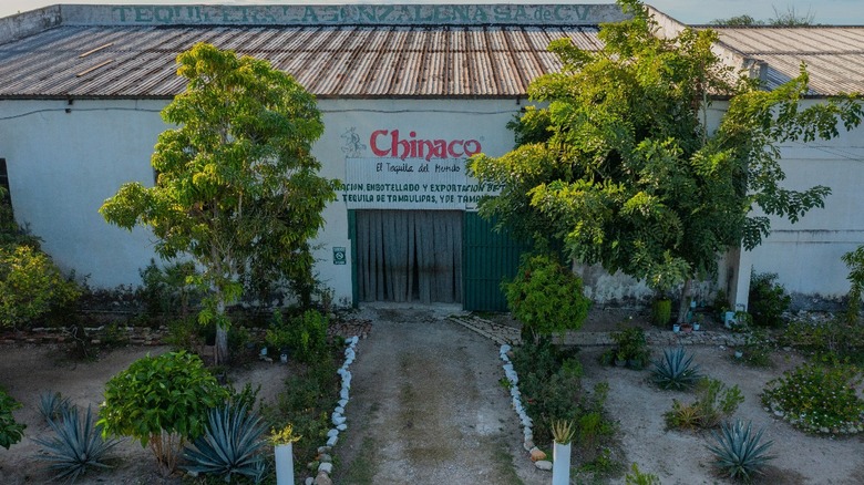 The entrance to the Chinaco Tequila distillery