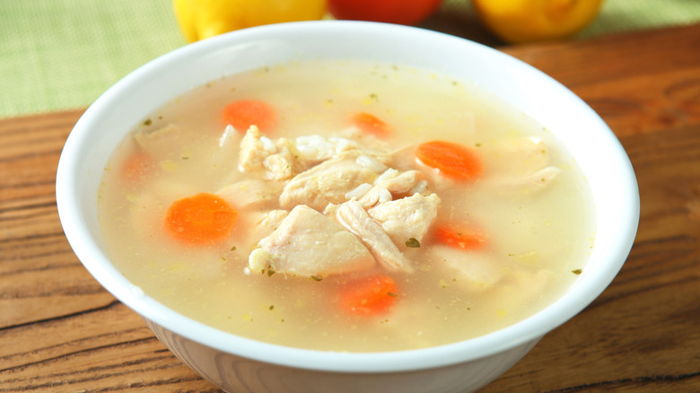 Bowl of chicken soup