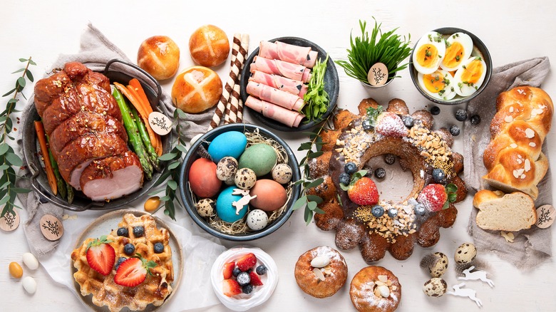 Traditional Easter brunch